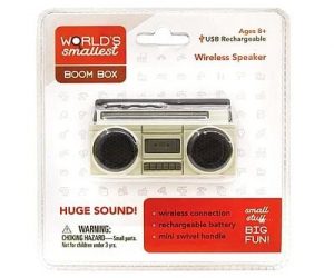 Read more about the article World’s Smallest Boombox<span class="rmp-archive-results-widget "><i class=" rmp-icon rmp-icon--ratings rmp-icon--thumbs-up rmp-icon--full-highlight"></i><i class=" rmp-icon rmp-icon--ratings rmp-icon--thumbs-up rmp-icon--full-highlight"></i><i class=" rmp-icon rmp-icon--ratings rmp-icon--thumbs-up rmp-icon--full-highlight"></i><i class=" rmp-icon rmp-icon--ratings rmp-icon--thumbs-up rmp-icon--full-highlight"></i><i class=" rmp-icon rmp-icon--ratings rmp-icon--thumbs-up "></i> <span>4 (195)</span></span>